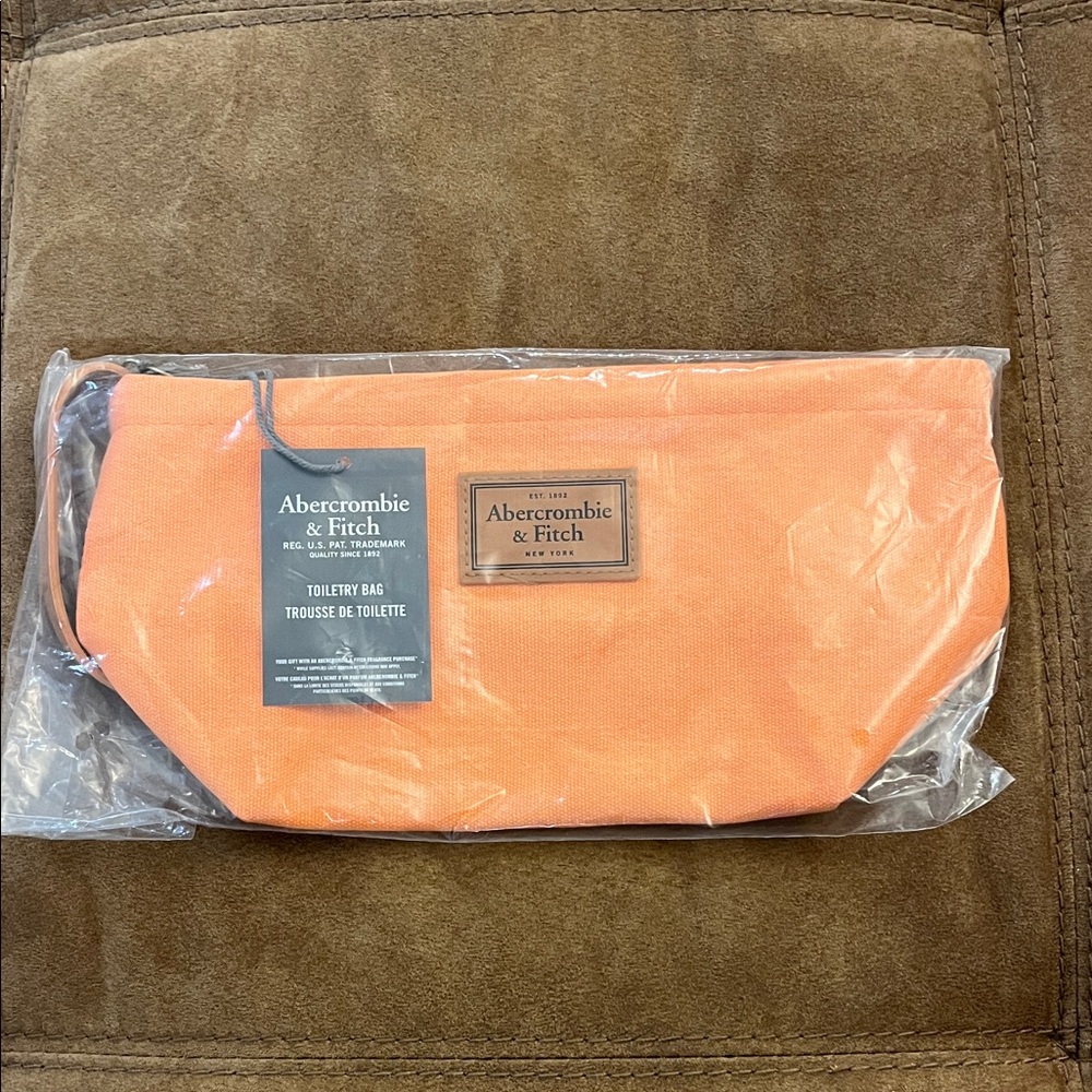 Abercrombie & Fitch Vibrant Orange Travel Pouch